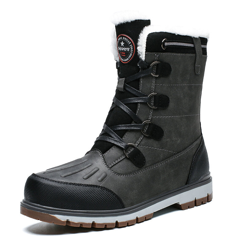 Men's Winter Casual Vintage Waterproof High-Top Warm Snow Boots