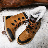 Men's Winter Casual Vintage Waterproof High-Top Warm Snow Boots