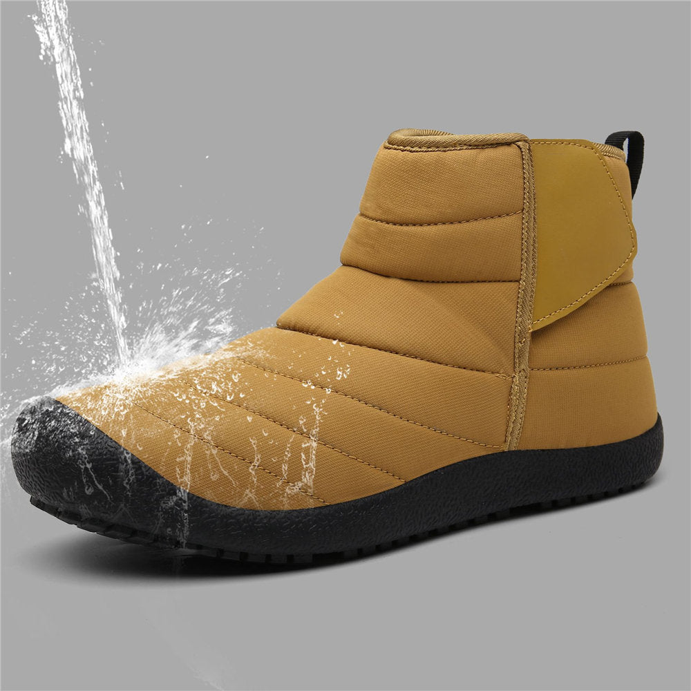 Men's Winter Hook Loop Slip-On Cloth Warm Lining High-Top Snow Boots