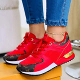 Platform Fish Mouth Ladies Casual Lace Up Sneakers