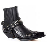 Men's Retro Pointed Toe Block Heel Cowboy Boots