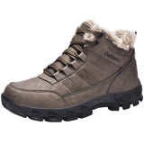 Men's Winter Outdoor Lace-up Casual High-Top Round Head Warm Snow Boots