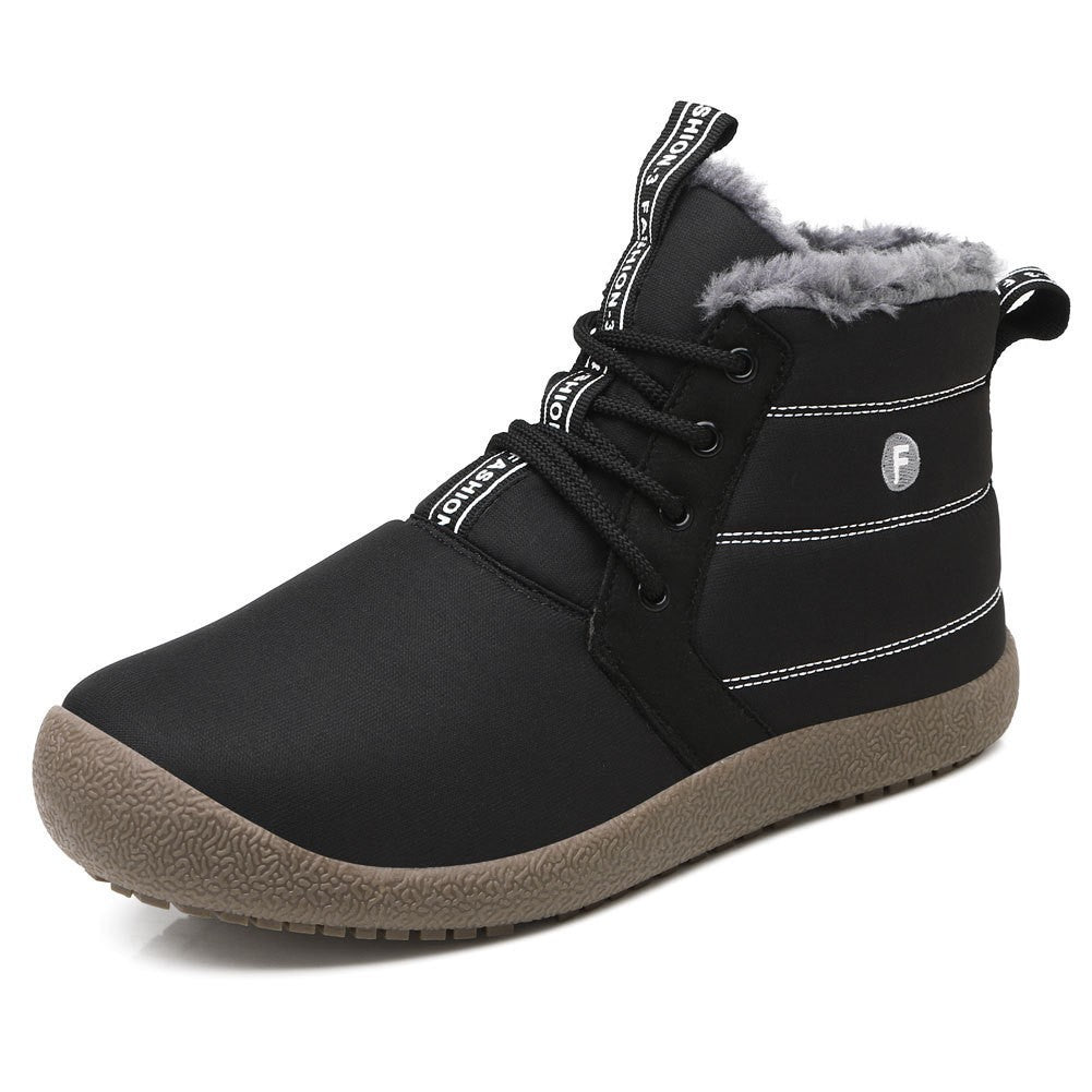 Men's Winter Super Comfy Casual Cloth Waterproof Wear Resistant Plus Velvet Shoes