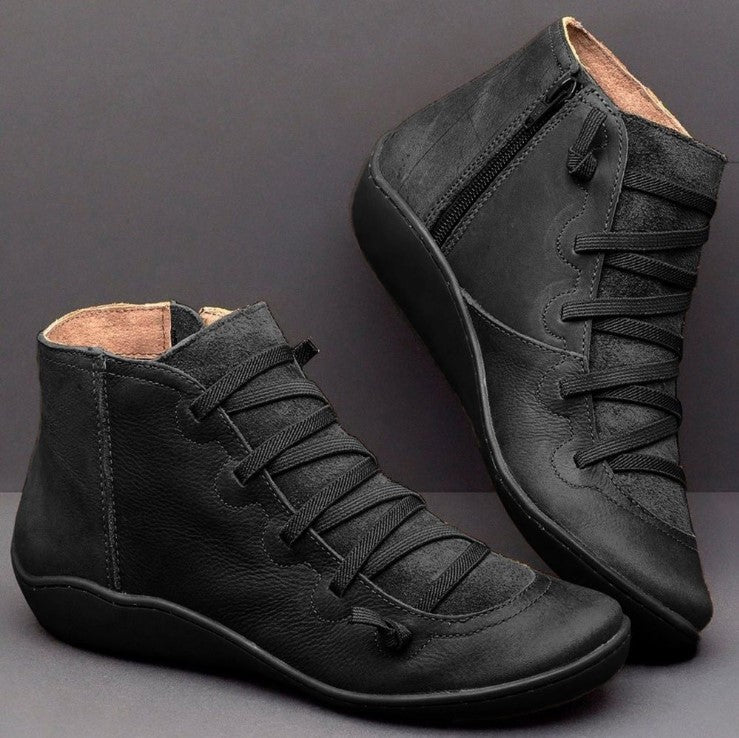 Vintage Strappy Ankle Boots for Women
