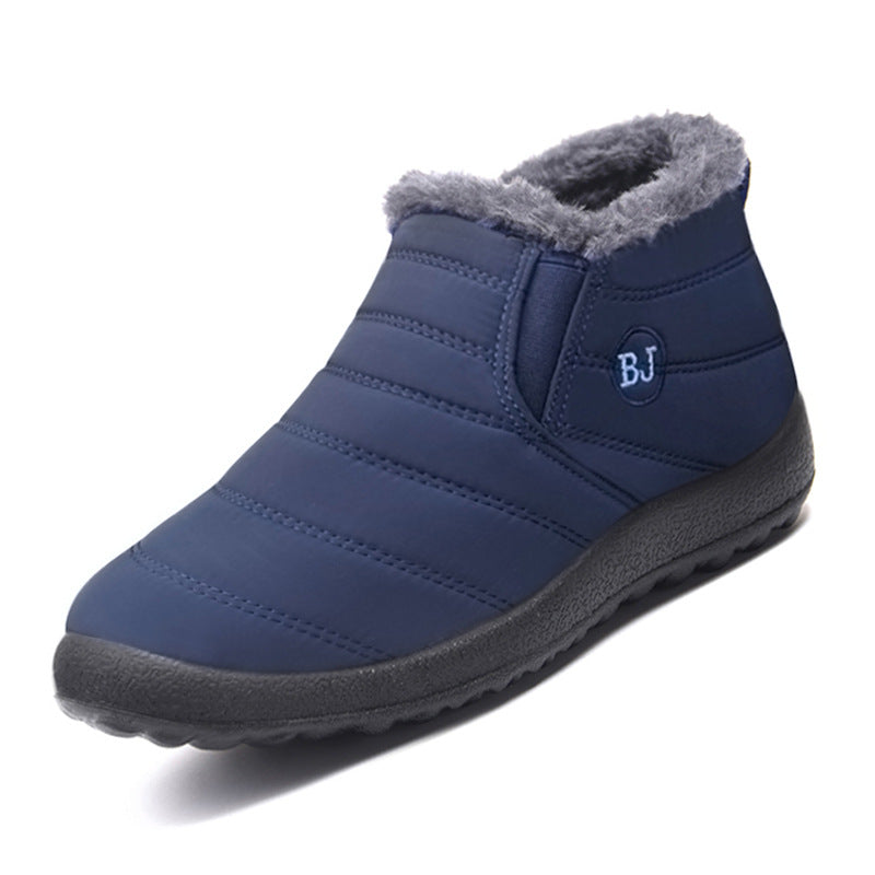 Men's Winter Waterproof Warm Fur Slip On Ankle Boots