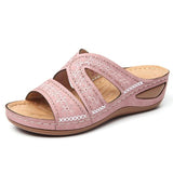 Women's Casual Slope With Embroidered Slippers