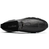 Men Loafers Casual Leather Flats Light Slip-on Moccasins