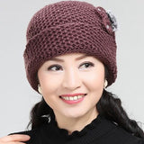 Winter mother warm plus woolen knitted hat