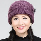 Winter mother warm plus woolen knitted hat
