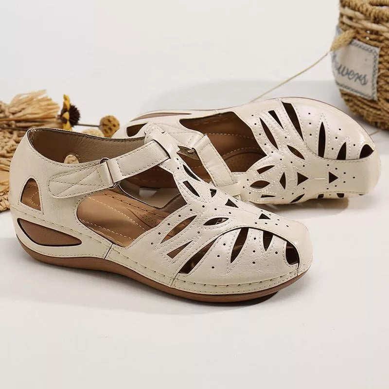 Women's Sandals Hollow Bow Comfortable Platform Sandals