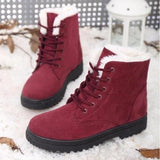 Women Pure Color Warm Winter Snow Boots
