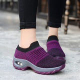 Women's flying knitting shoes, socks, fashion casual shoes