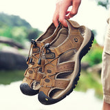 Men's Outdoor Leather Toe Cap Sandals