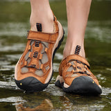 Men's Outdoor Casual Leather Sports Sandals