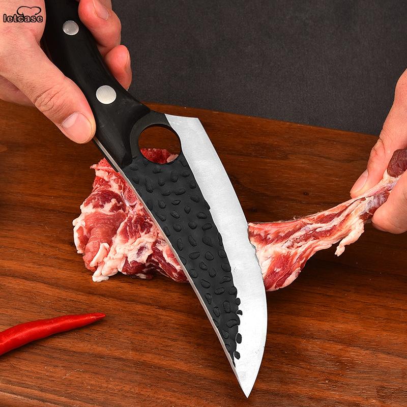 Serbian Chef Knife, Hand-Forged Boning Knife 6” Meat Cleaver - Letcase
